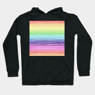 Watercolor Rainbow Stripes 2 Hoodie